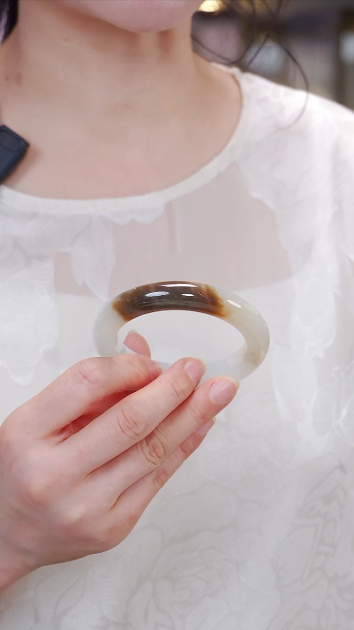 和田玉手镯未镶嵌57【】圈口57-58