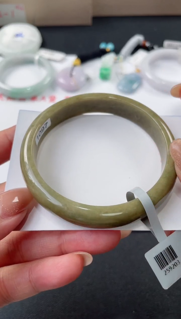 未镶嵌手镯翡翠 基地发货H 0598 58+