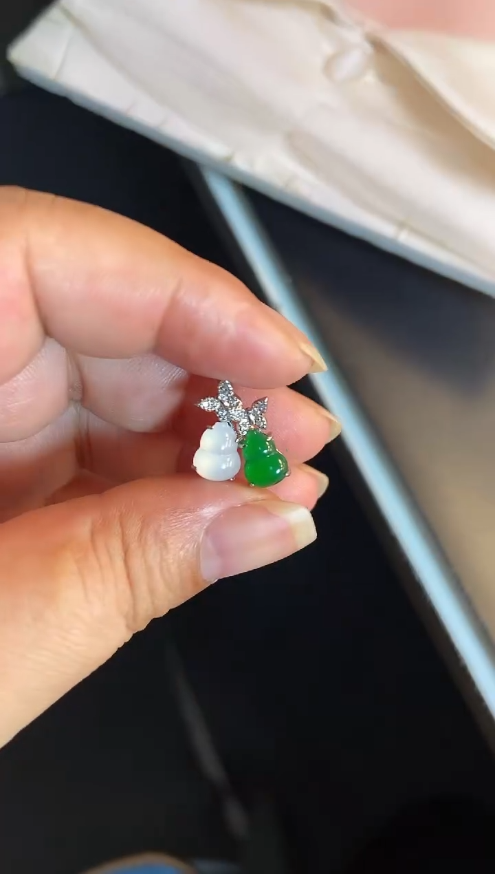 吊坠(不含链)银S925镶嵌翡翠1