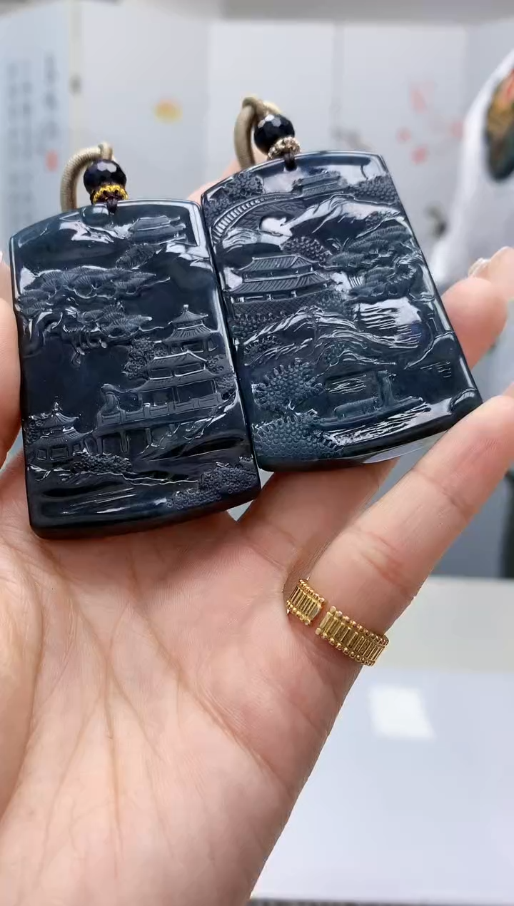 【闪购商品】定制翡翠未镶嵌5028lr-毛货挂件182