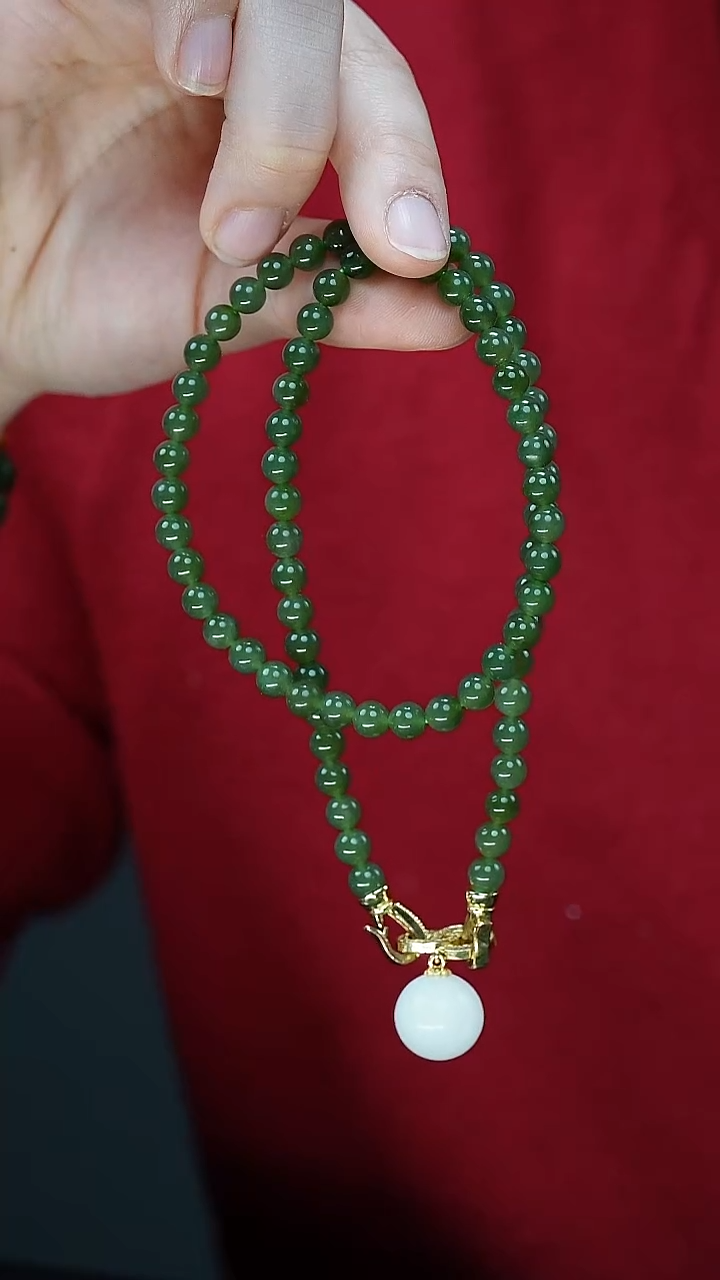 项链未镶嵌和田玉（碧玉）23