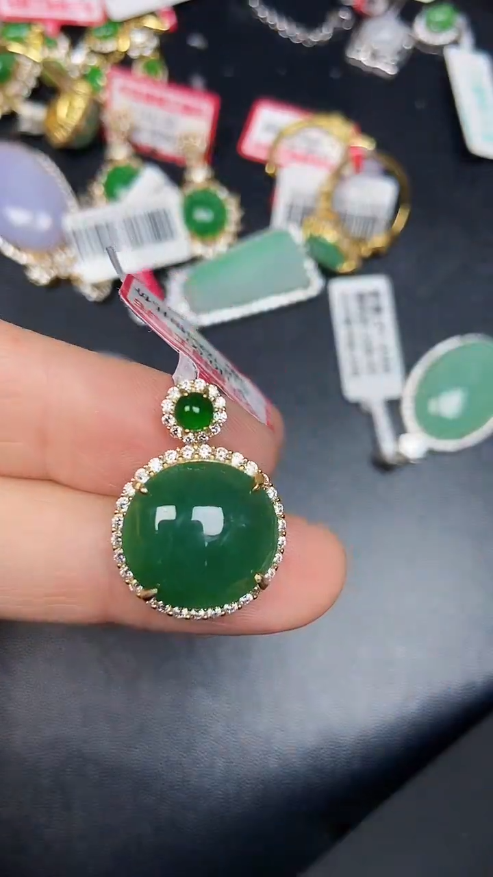 银S925镶嵌戒指翡翠1300