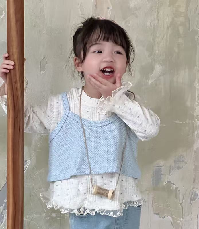 XM-627-儿童时尚百搭真两件上衣套装（春款）