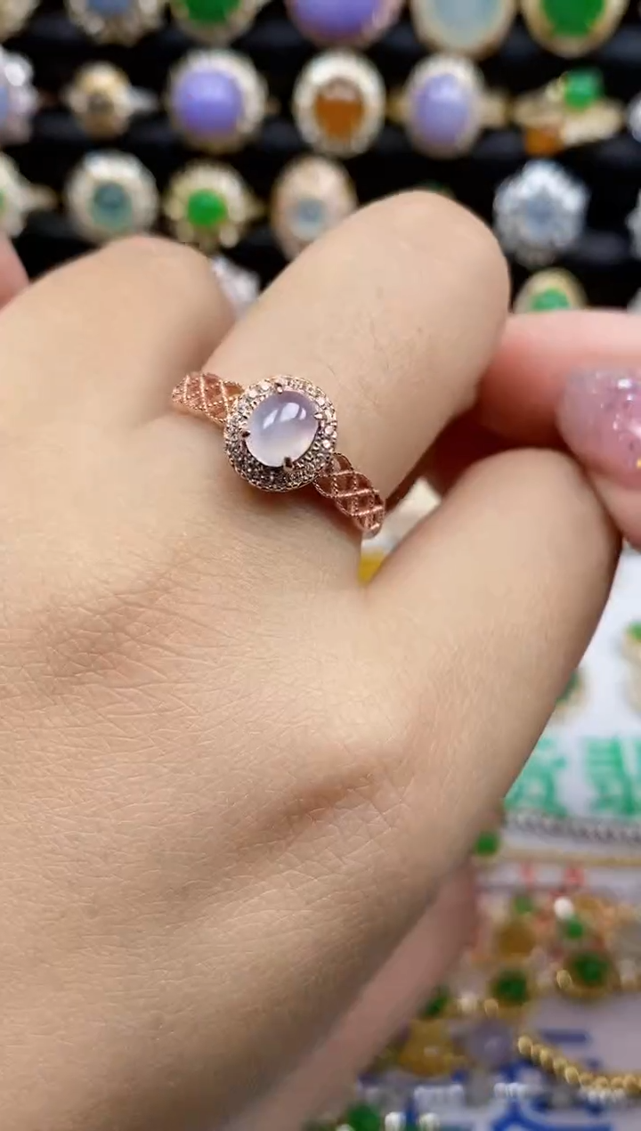 银S925镶嵌戒指翡翠530