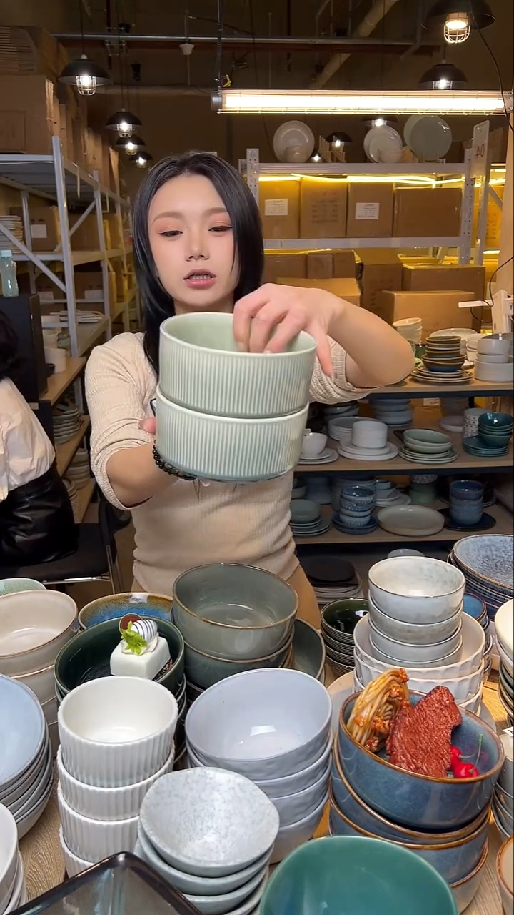 瓷165【瑕疵】外贸尾货窑变釉下彩