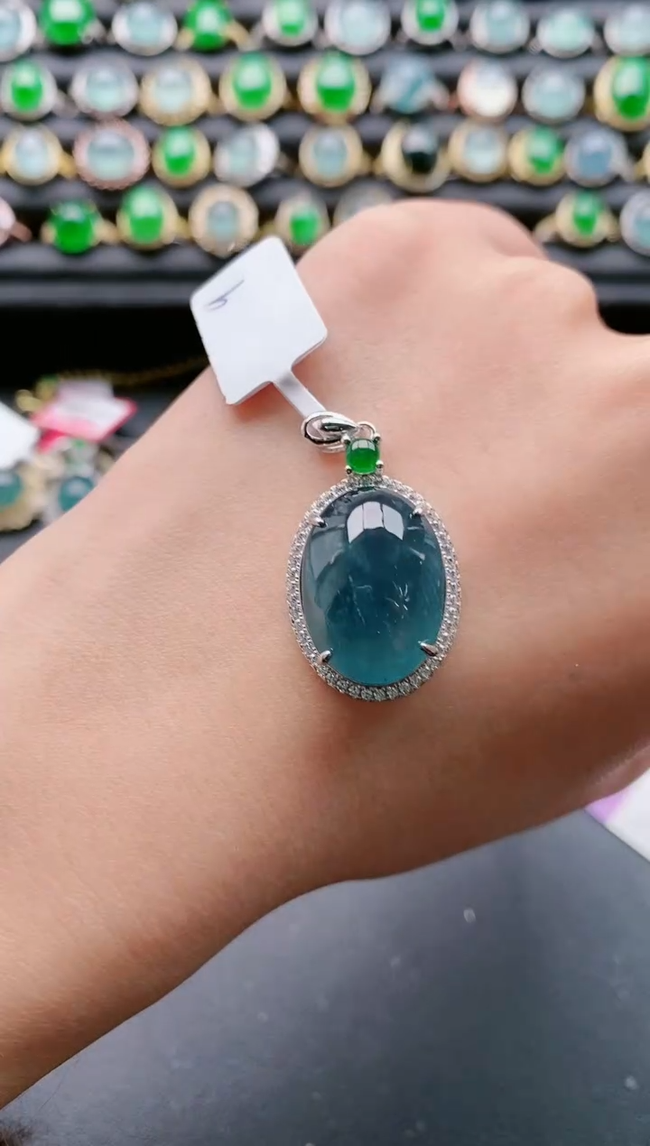 【闪购商品】翡翠戒指银S925镶嵌111111