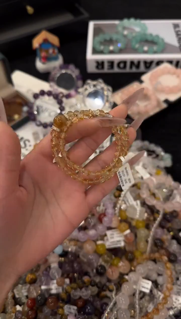 合金手链水晶黄塔晶双圈x2120