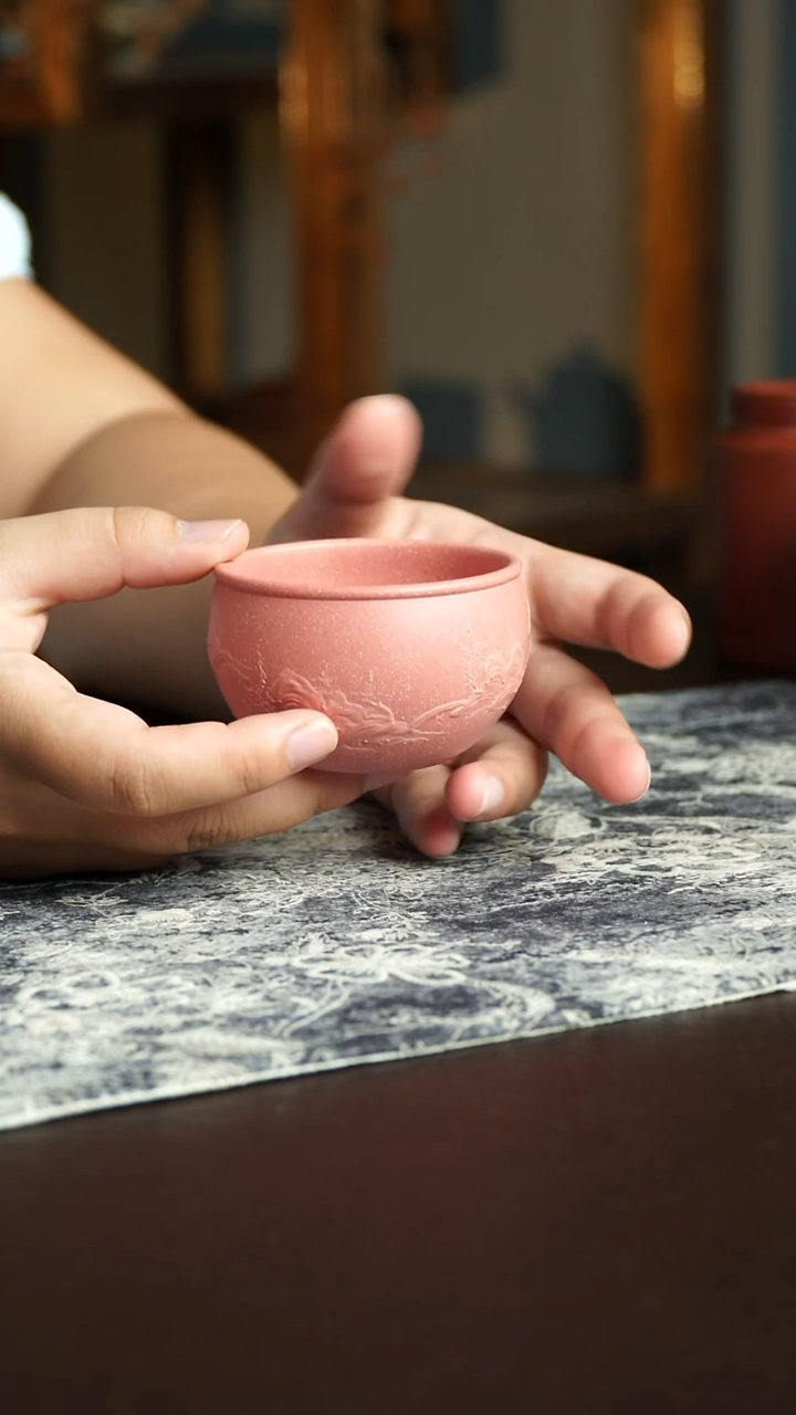 茶杯紫砂32号宜兴紫砂原矿作品
