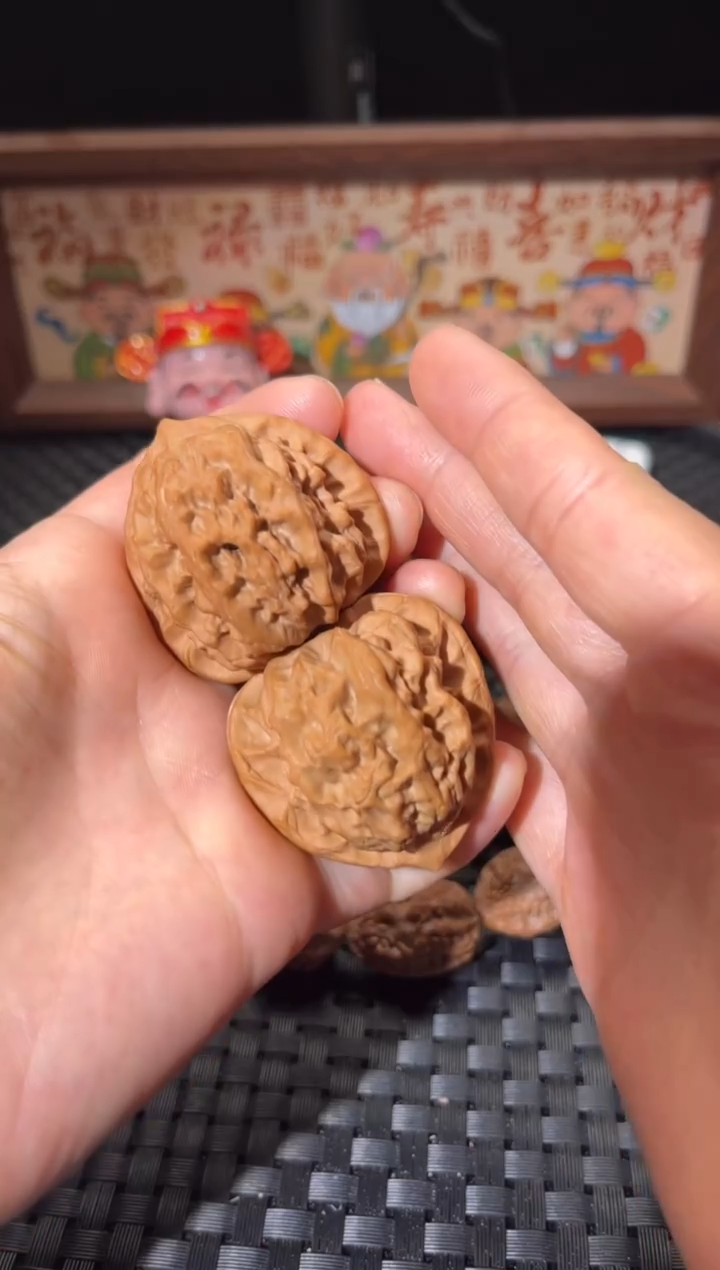 把件文玩核桃梨木台40