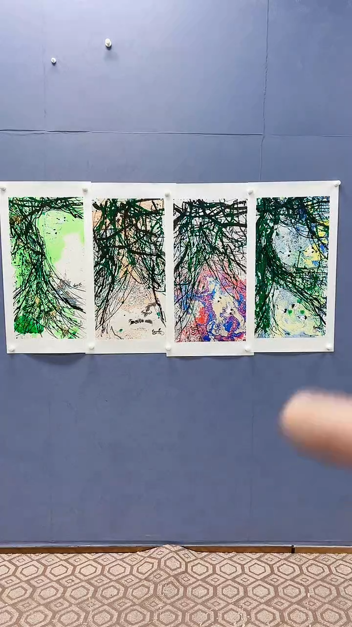 【闪购商品】绘画赵燮绘画8平尺金袍藤萝条屏