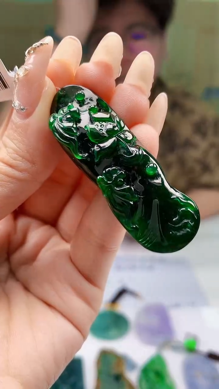 【闪购商品】定制翡翠未镶嵌4688ty-毛货挂件122