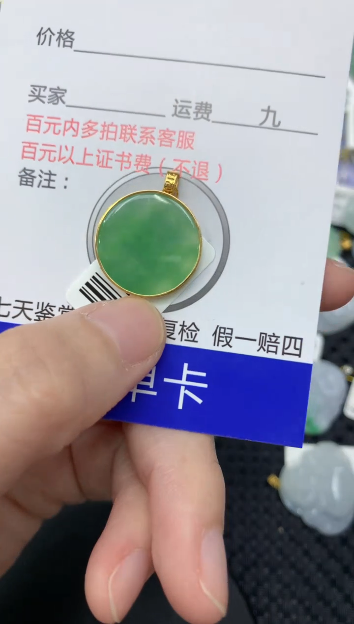 【闪购商品】翡翠颈饰18K金镶嵌11111111