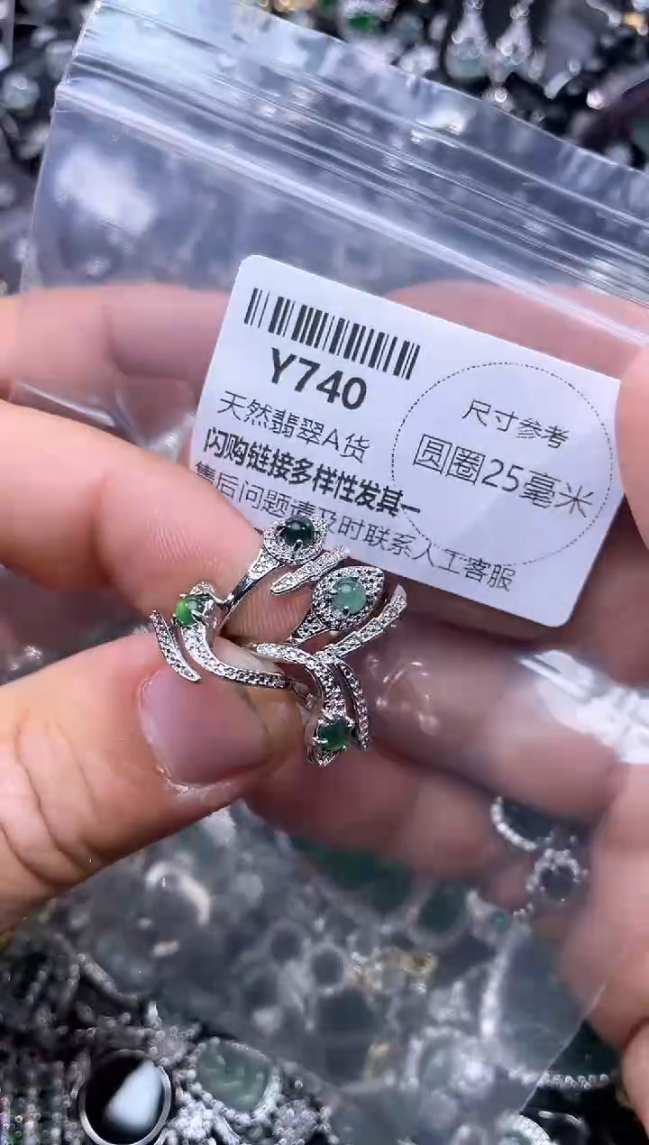 【闪购商品】翡翠颈饰未镶嵌Y740戒指 多样性发其二