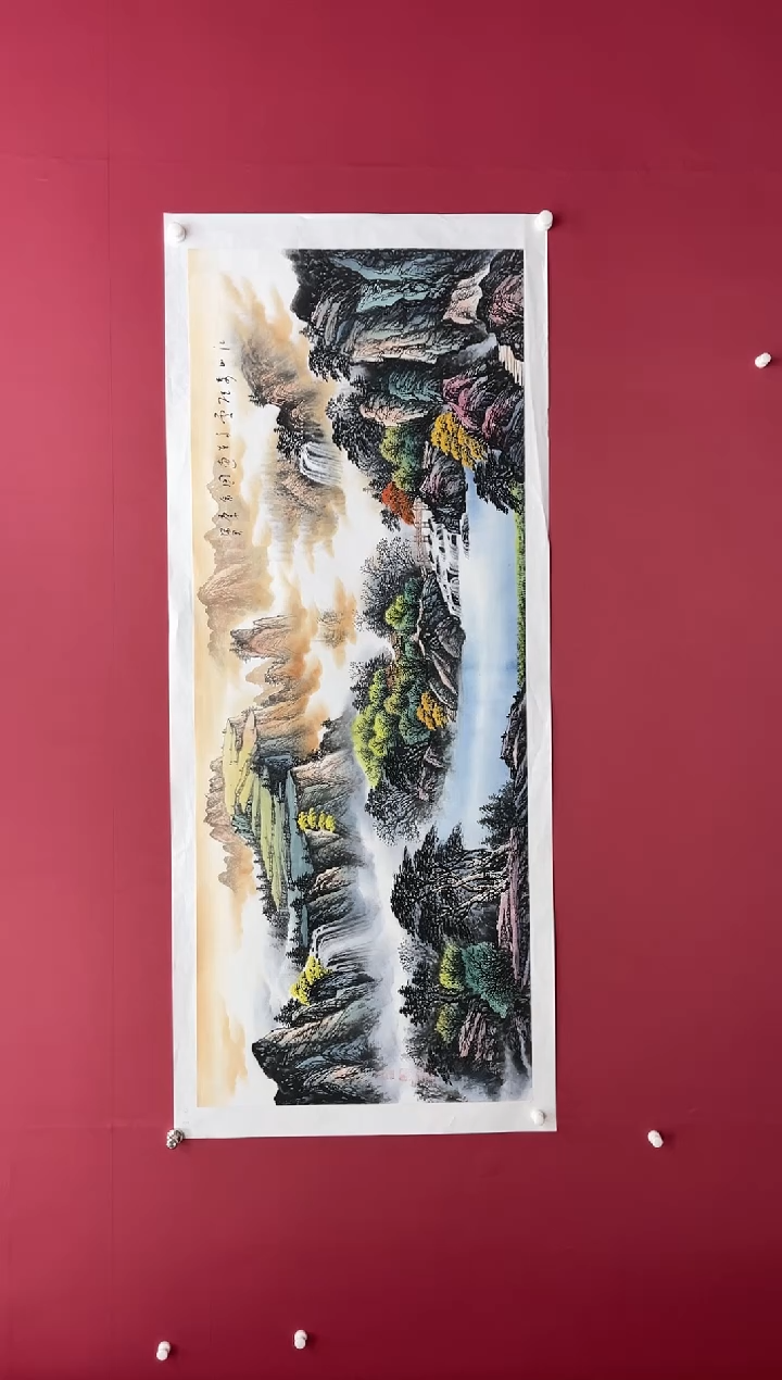 【闪购商品】国画吴-金书原作山水/无框/W不带书