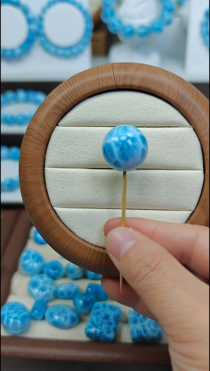 未镶嵌针钠钙石（海纹石）珠宝半成品大*多样性发一