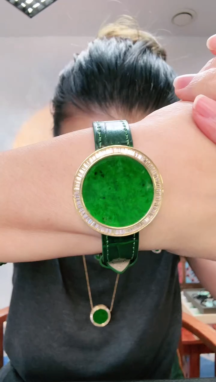 【闪购商品】翡翠颈饰银S925镶嵌吊坠