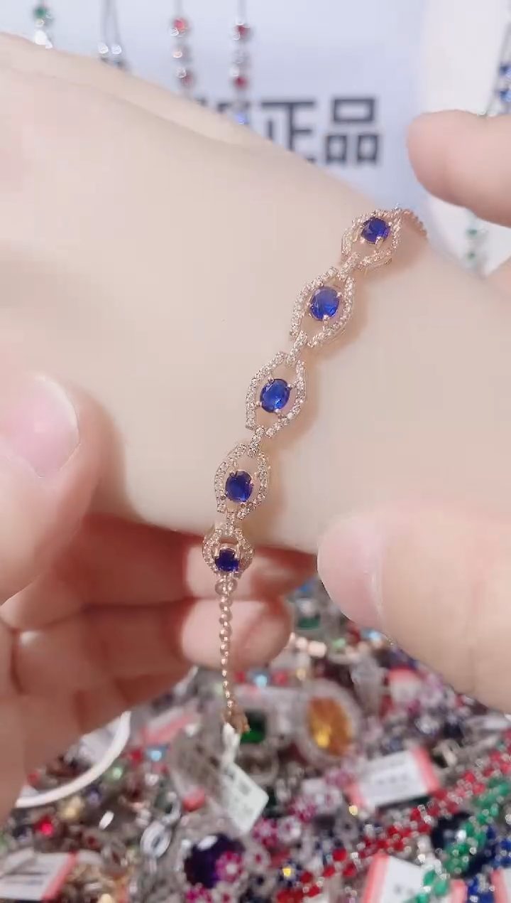 手链蓝宝石未镶嵌  