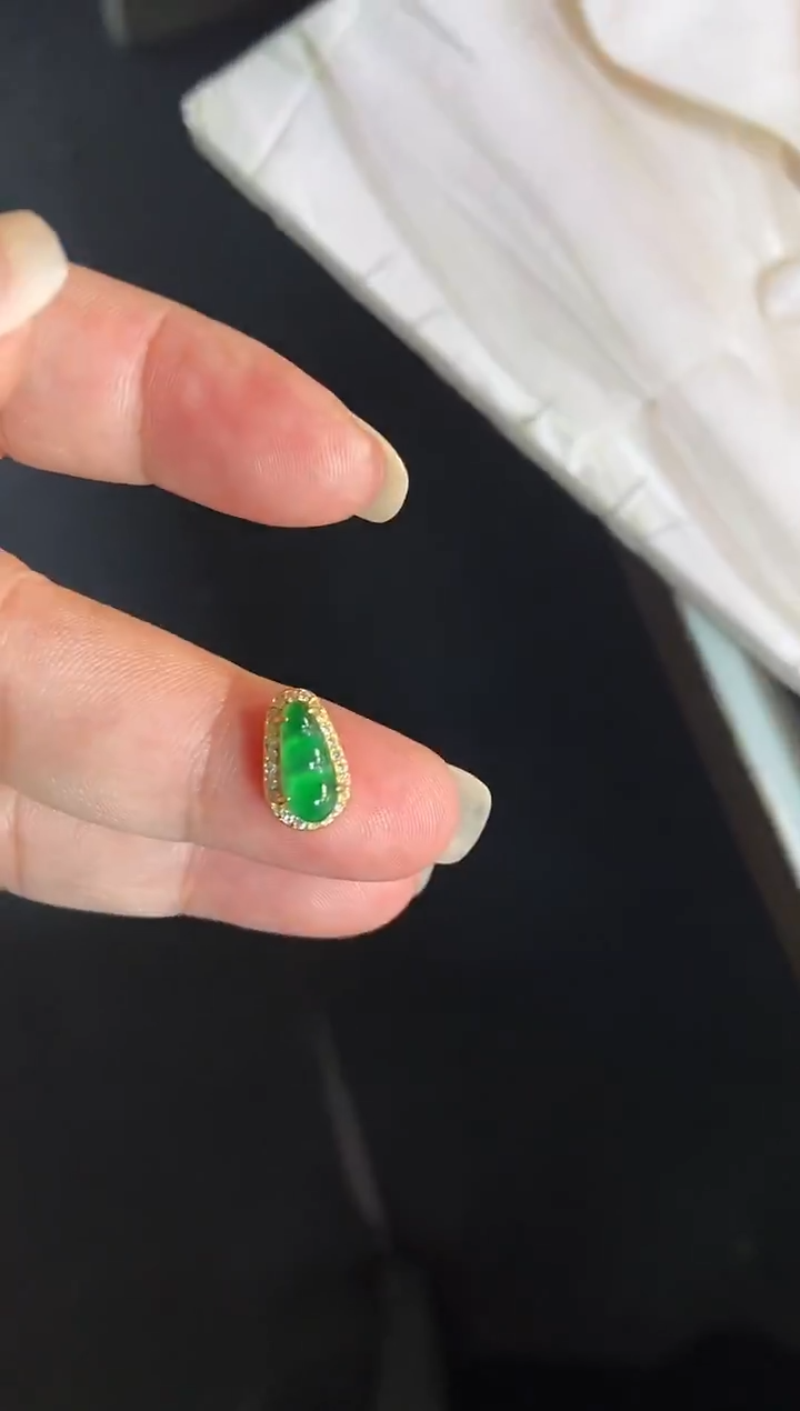 吊坠(不含链)银S925镶嵌翡翠1