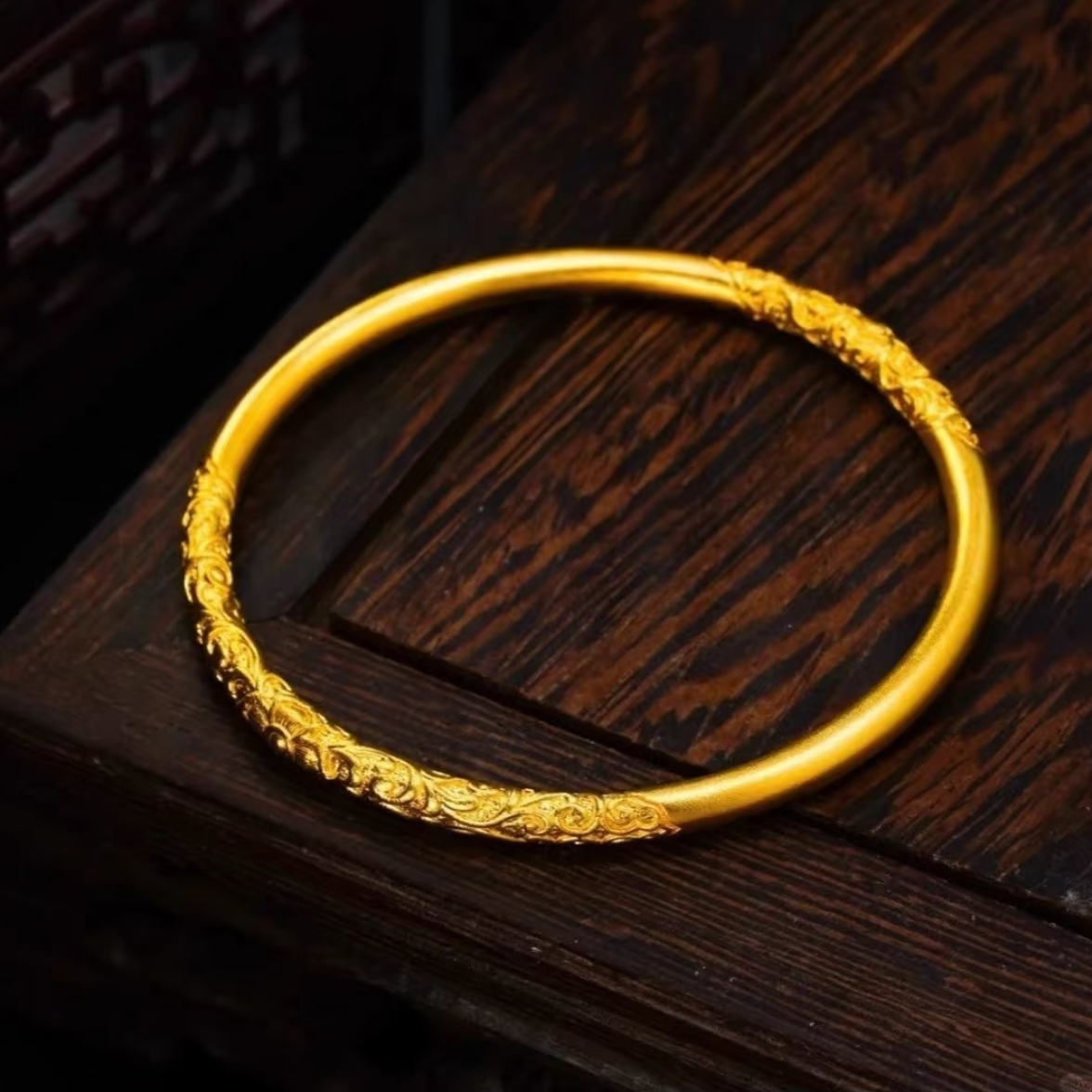 钨合金手镯 女款手镯时尚百搭素圈古法传承MKL4016手镯