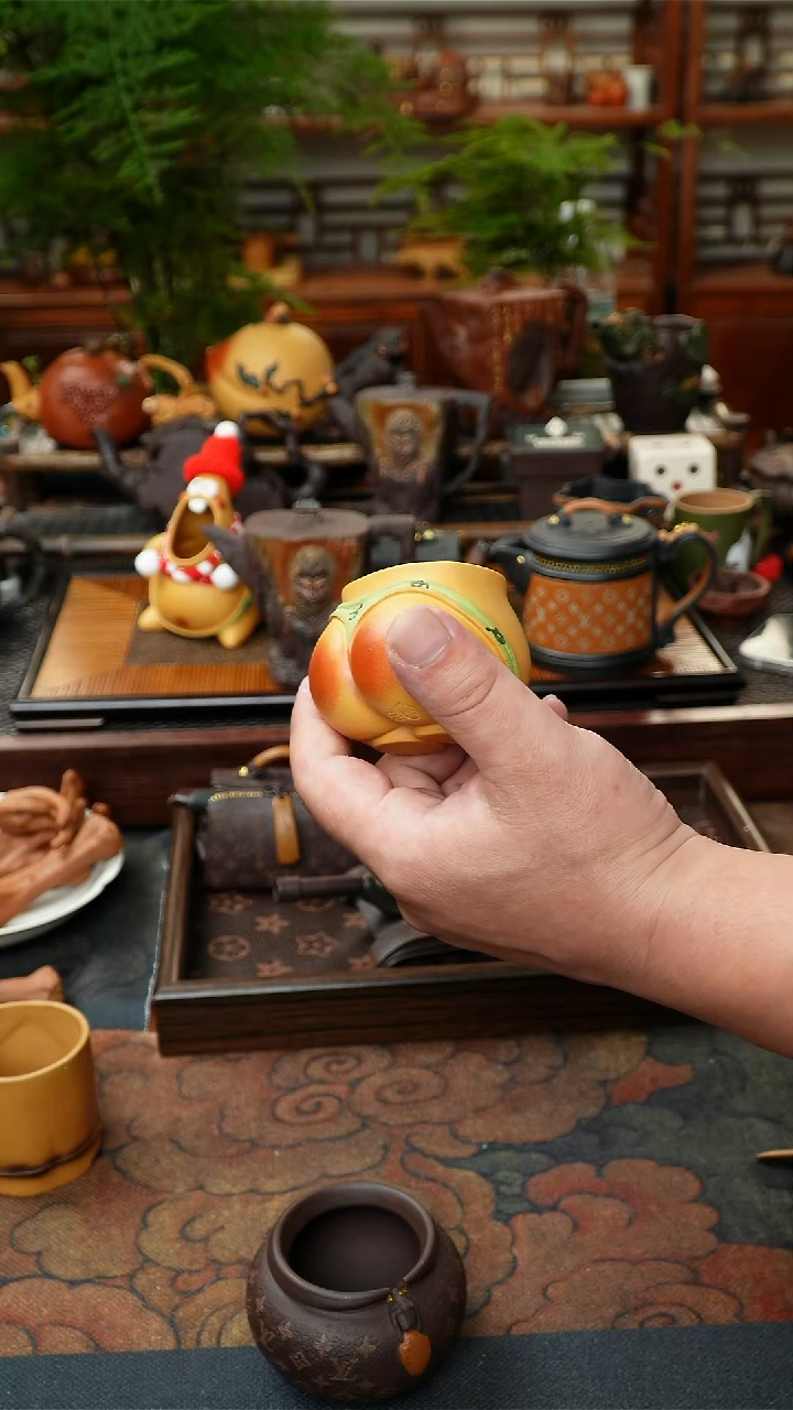 茶壶紫砂屁屁杯v聚聚