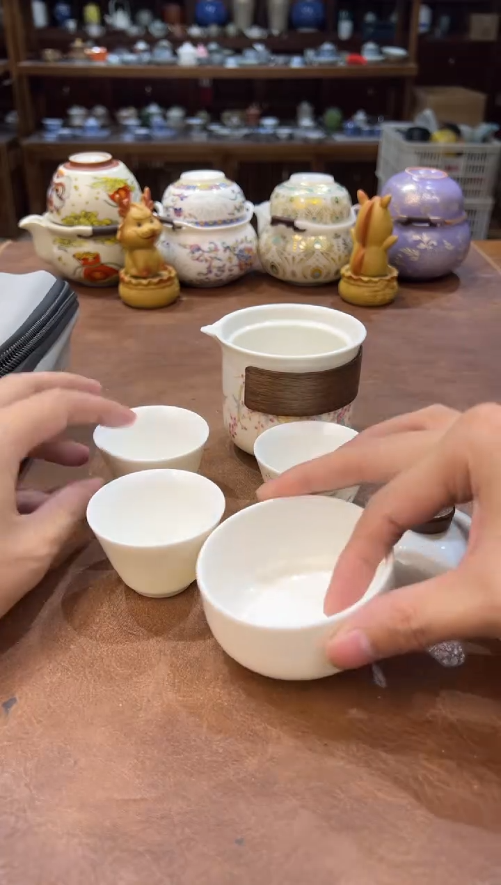 真的很便宜会开片的旅行茶具