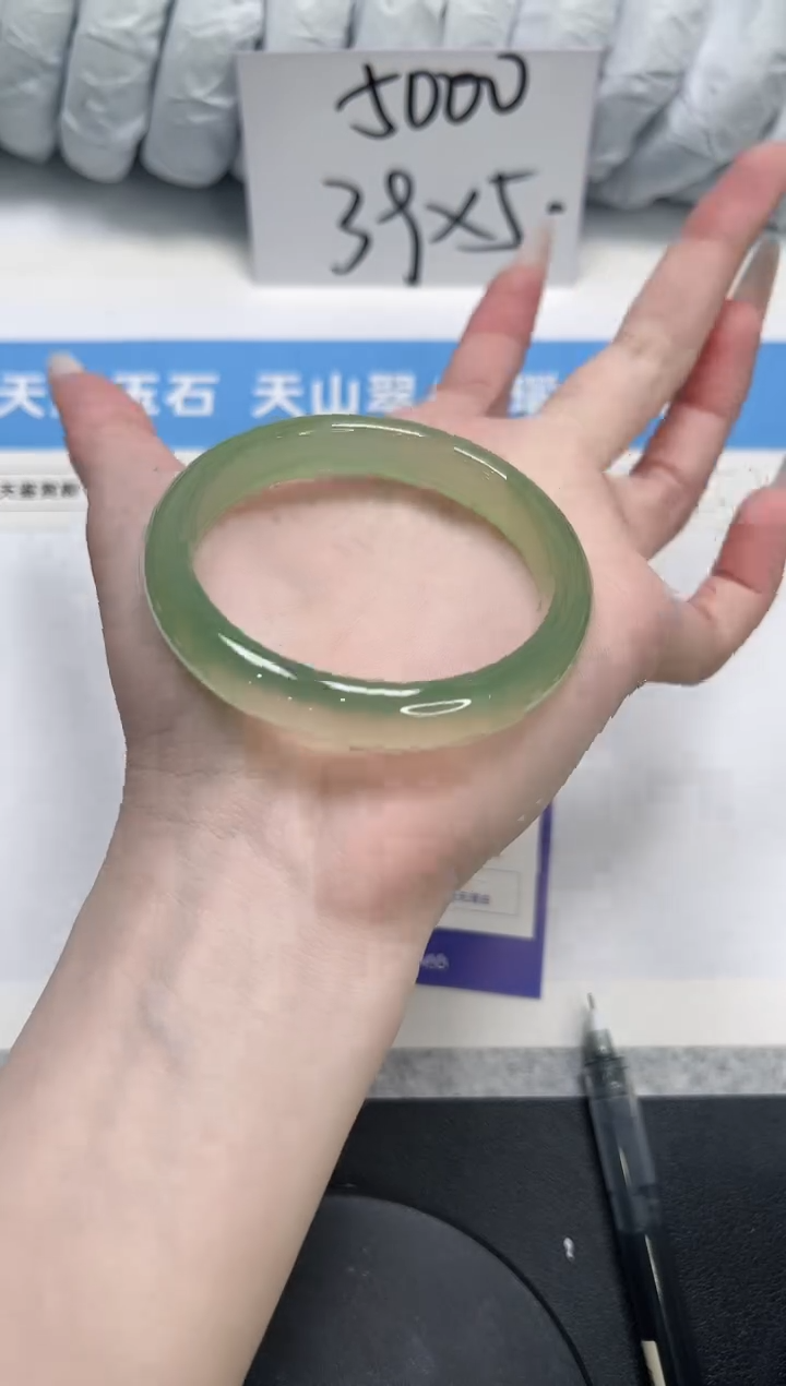 石英质玉未镶嵌手镯234-55.6薄荷