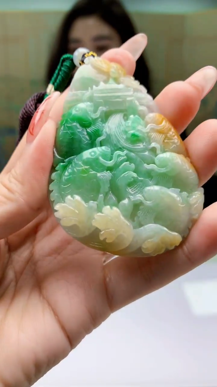 【闪购商品】定制翡翠未镶嵌4829ty-毛货挂件62