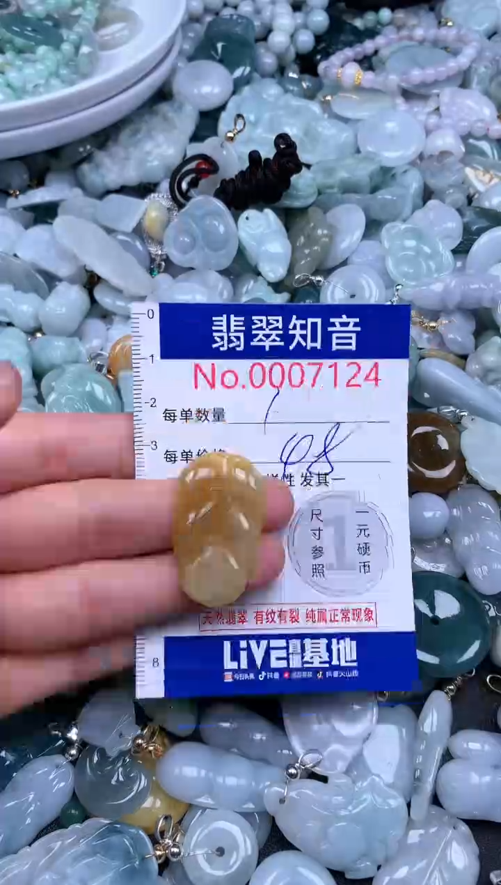 翡翠未镶嵌吊坠(不含链)7124