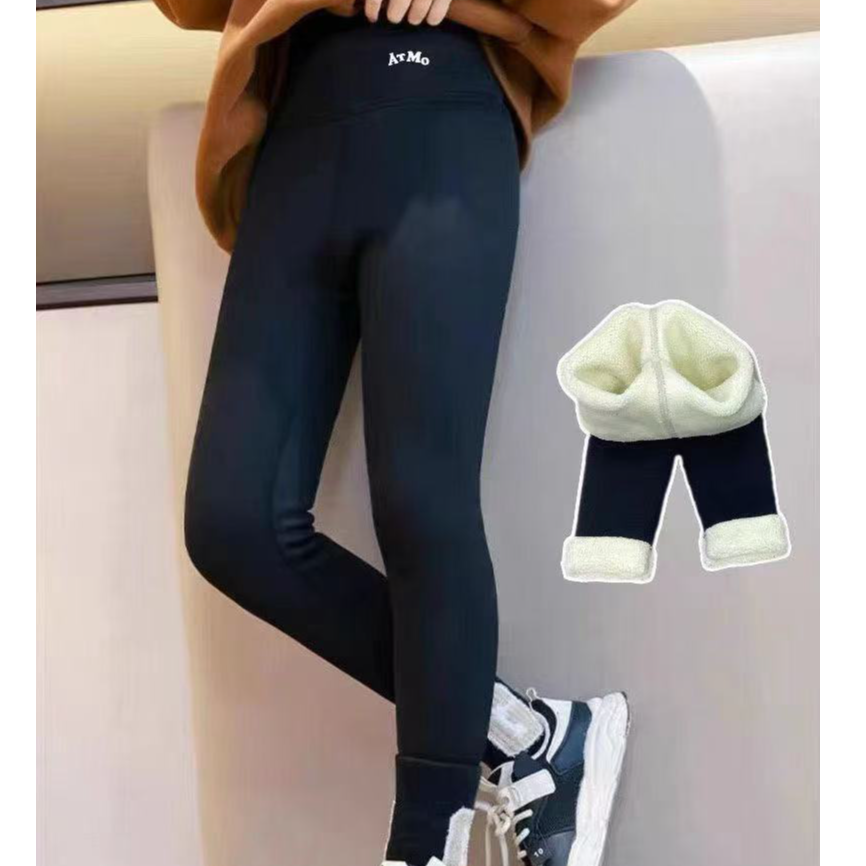 加绒打底裤女童冬季棉裤外穿加厚鲨鱼裤大童一体绒裤子运动裤儿童