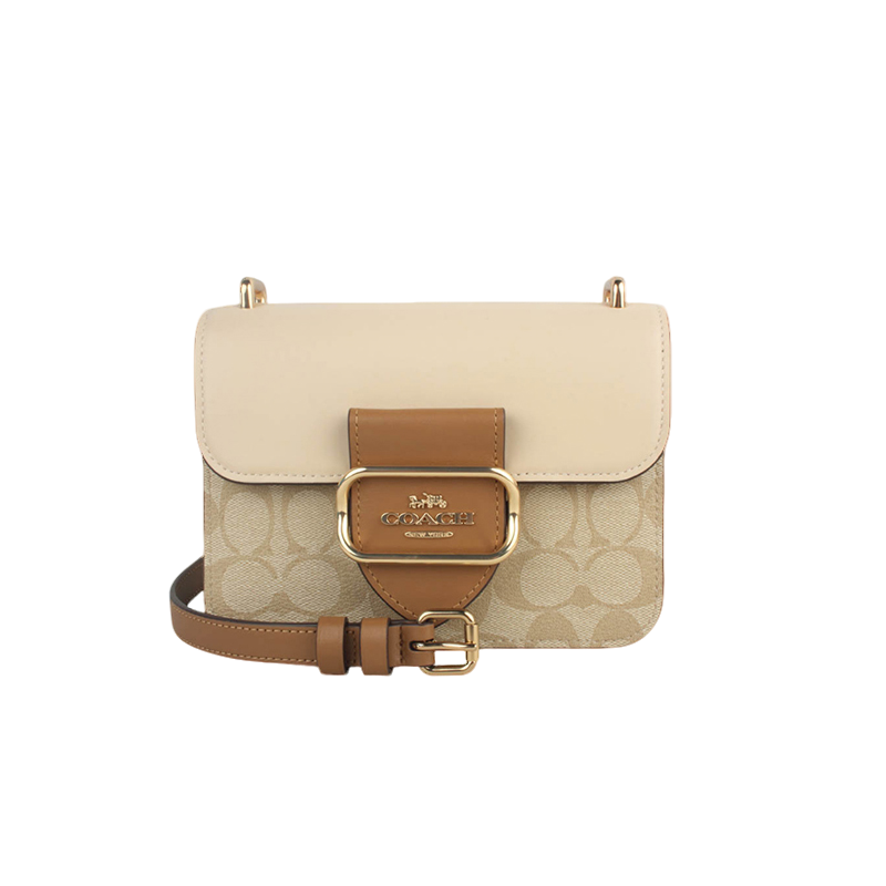 【520好礼】COACH/蔻驰 MORGAN拼色经典标志印花单肩斜挎包女包