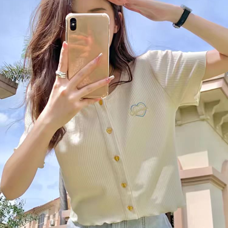  愉意综合女装 薄款刺绣针织夏装  默认微瑕  No退No换，慎拍