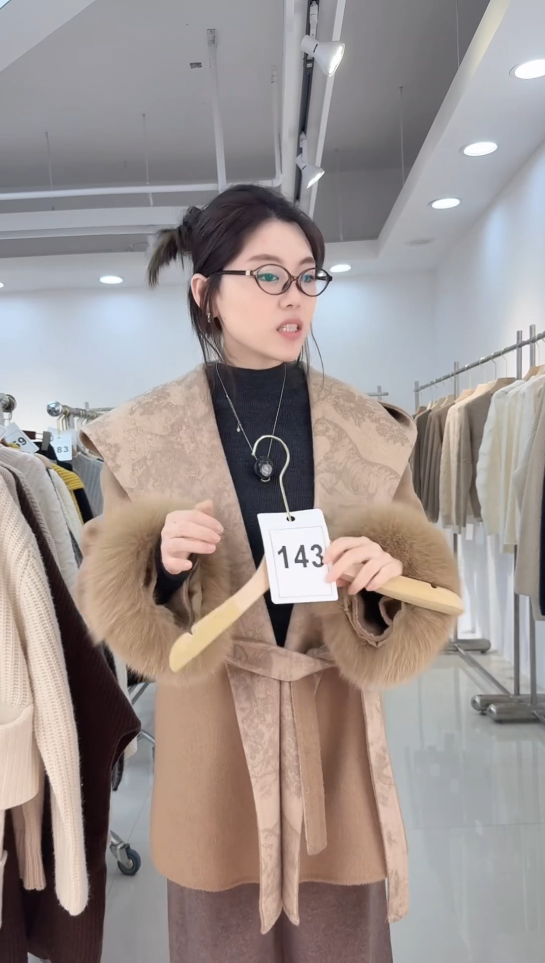 143双面呢送毛袖到手249