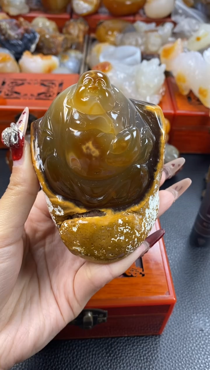 【闪购商品】玛瑙/玉髓摆件未镶嵌1