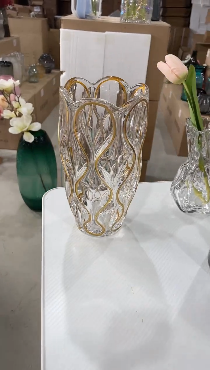 【闪购商品】无铅玻璃透明水晶描金