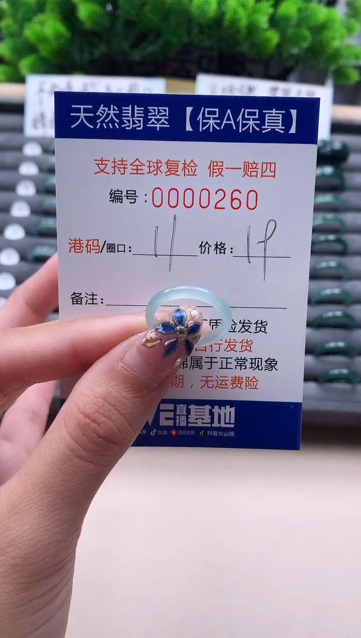 未镶嵌戒指翡翠  260