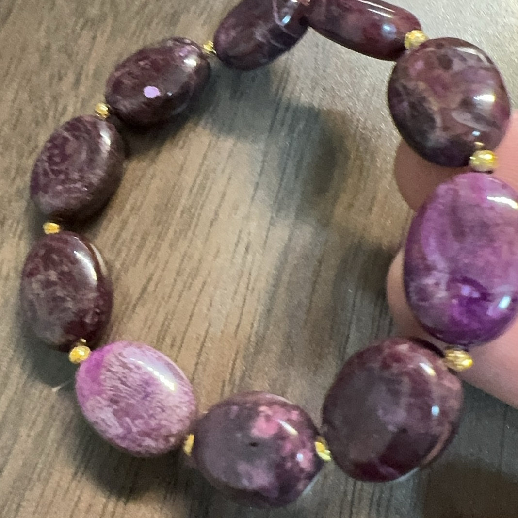 南非带皮料-扁圆形项链经典时尚百搭散珠款