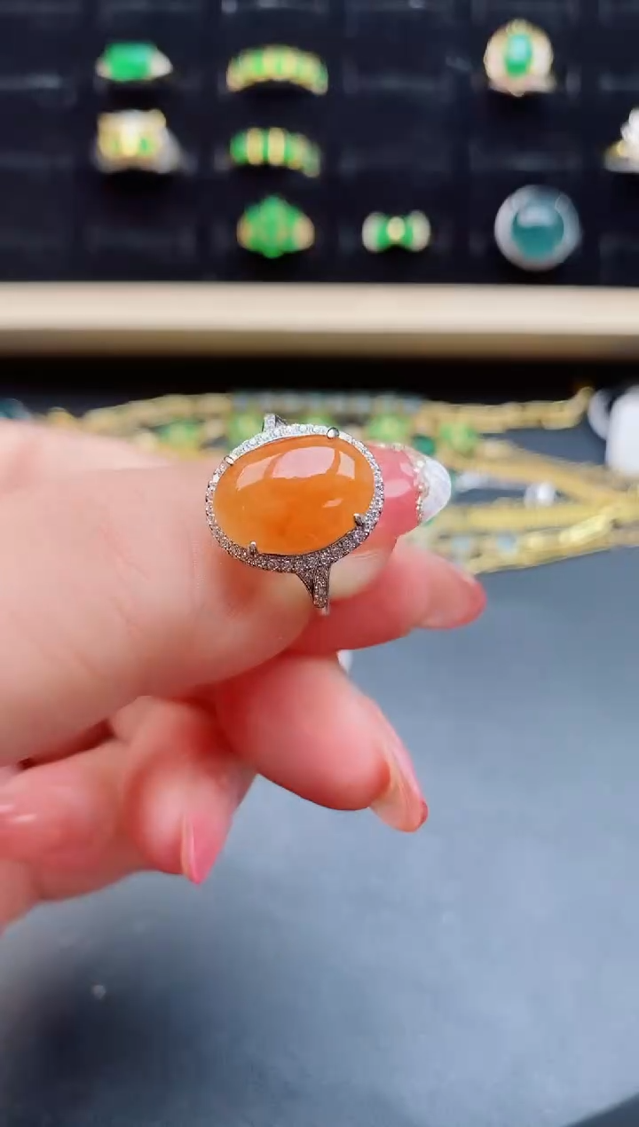 【闪购商品】翡翠戒指银S925镶嵌12112