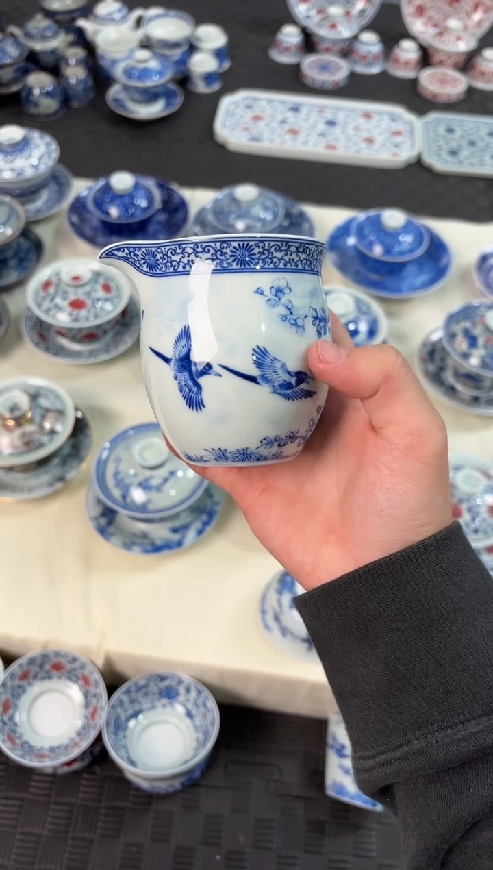 盖碗瓷景德镇陶瓷茶具喜上眉梢公道