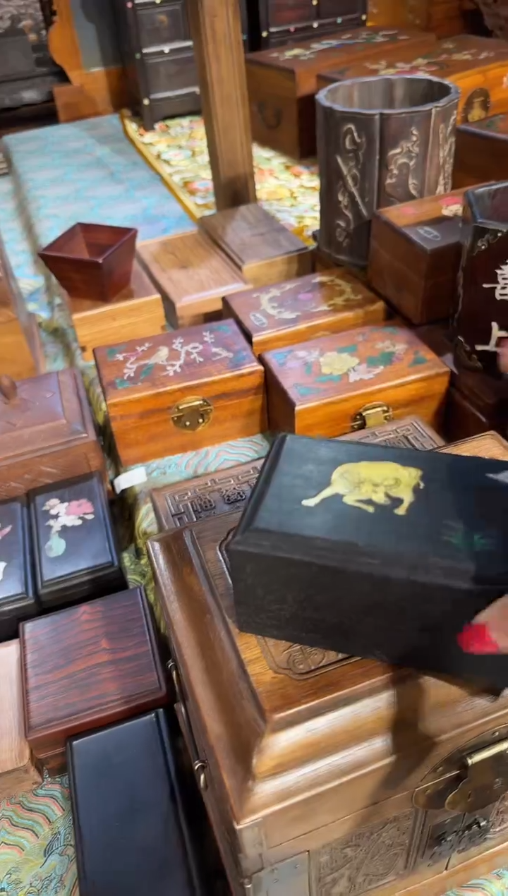 【闪购商品】木木艺紫檀1牛抽拉盒80.88