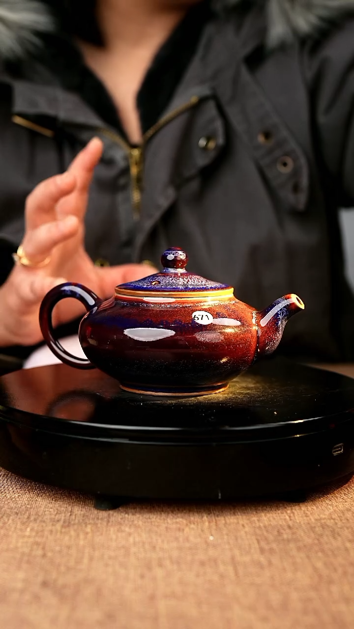 【闪购商品】671#一级品原矿钧瓷炉钧如意壶