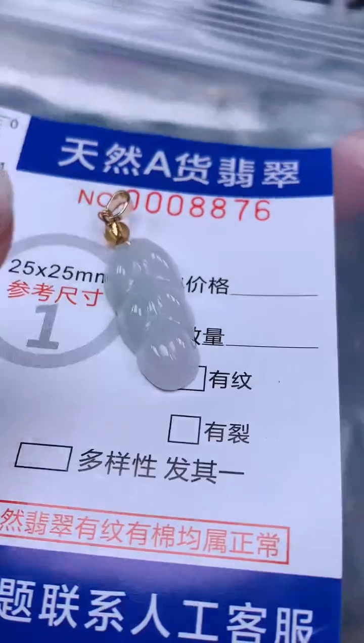 翡翠未镶嵌吊坠(不含链)1