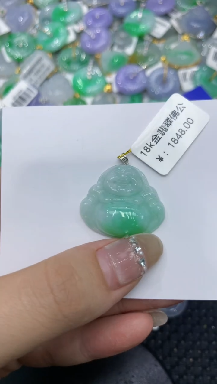 【闪购商品】翡翠颈饰18K金镶嵌 222222222