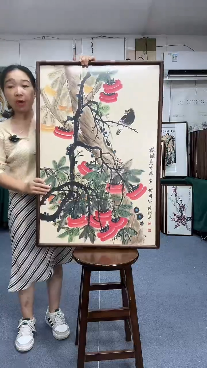 国画62*92实木画框京东包邮手绘