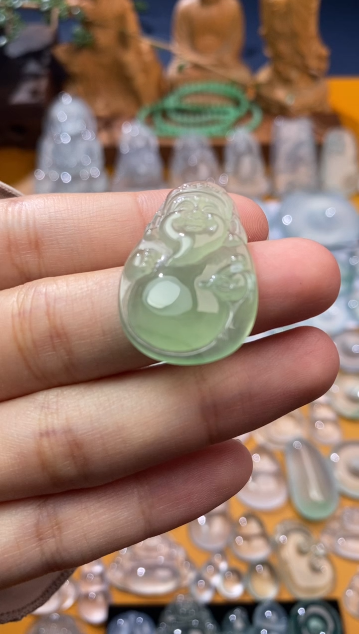 【闪购商品】定制翡翠未镶嵌财神29.3*20*6.1