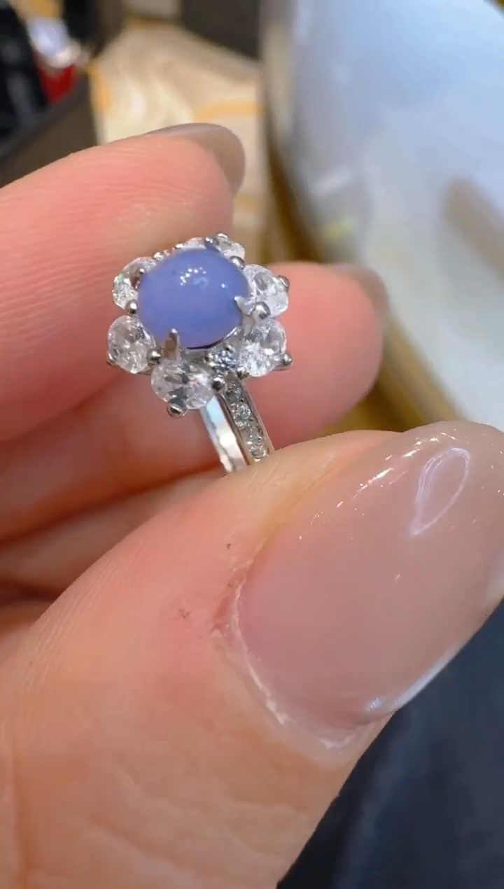 银S925镶嵌戒指翡翠多样性团购发一件