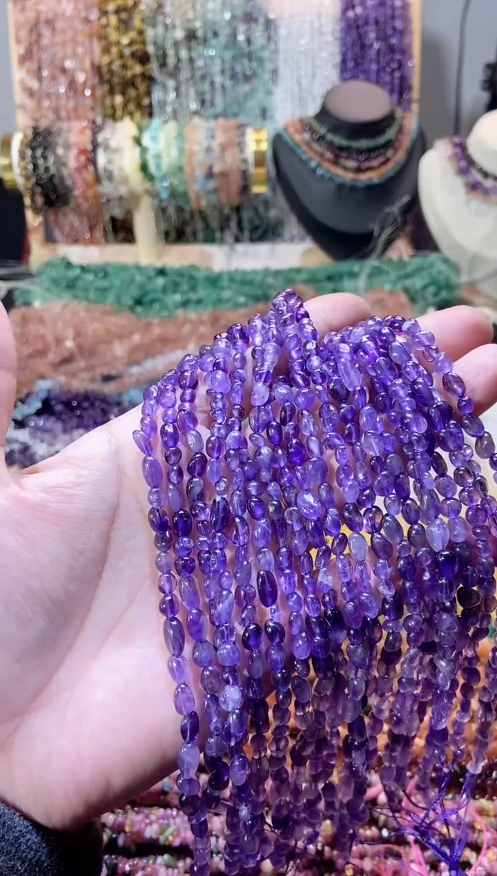 未镶嵌珠宝半成品水晶随行小紫水晶