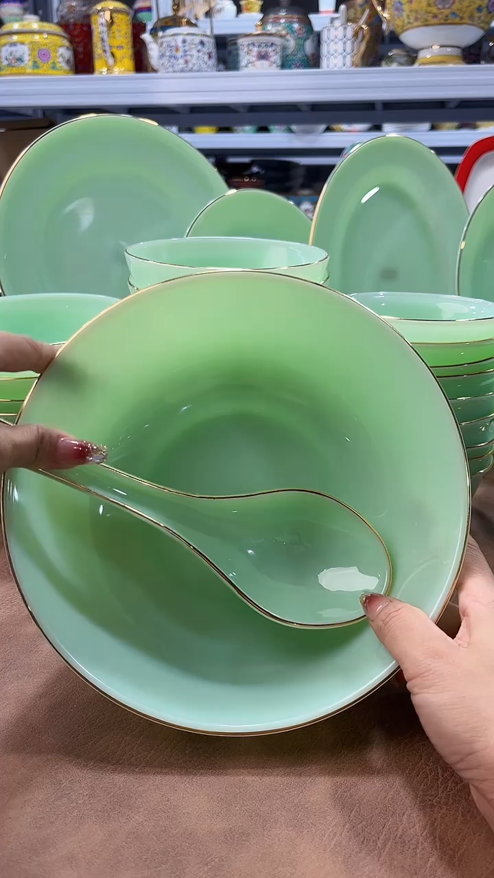 玉瓷  汤碗1个汤勺1个景德镇陶瓷