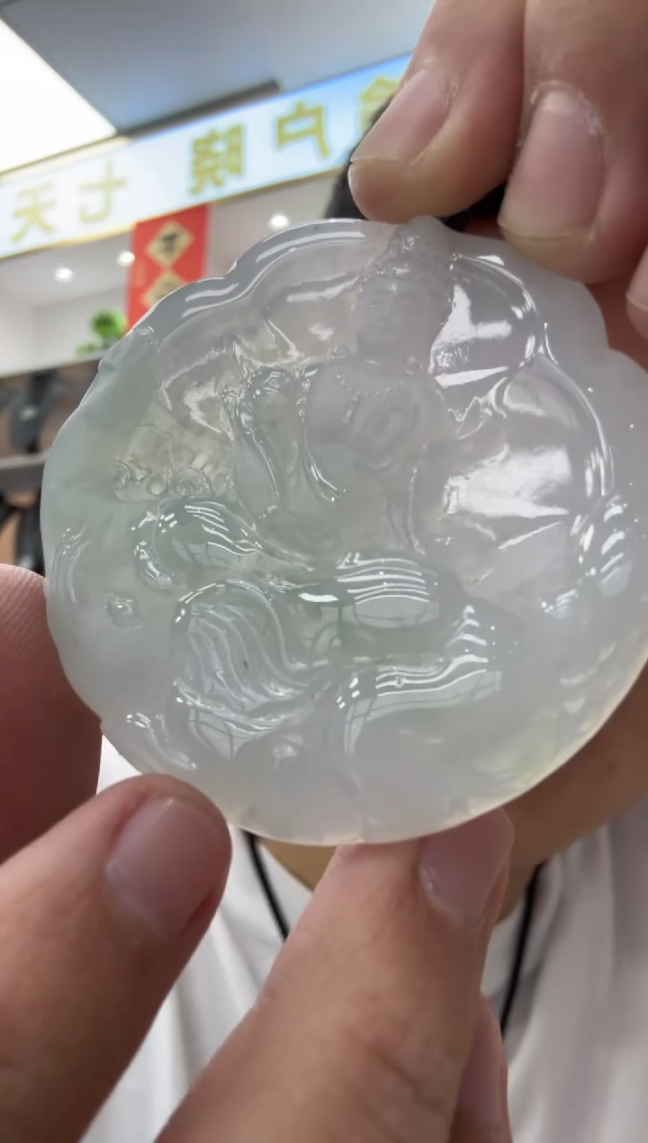 【闪购商品】翡翠颈饰未镶嵌天然翡翠A货孤品一件