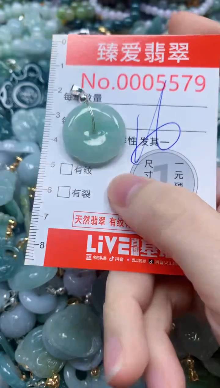 翡翠未镶嵌吊坠(不含链)5579