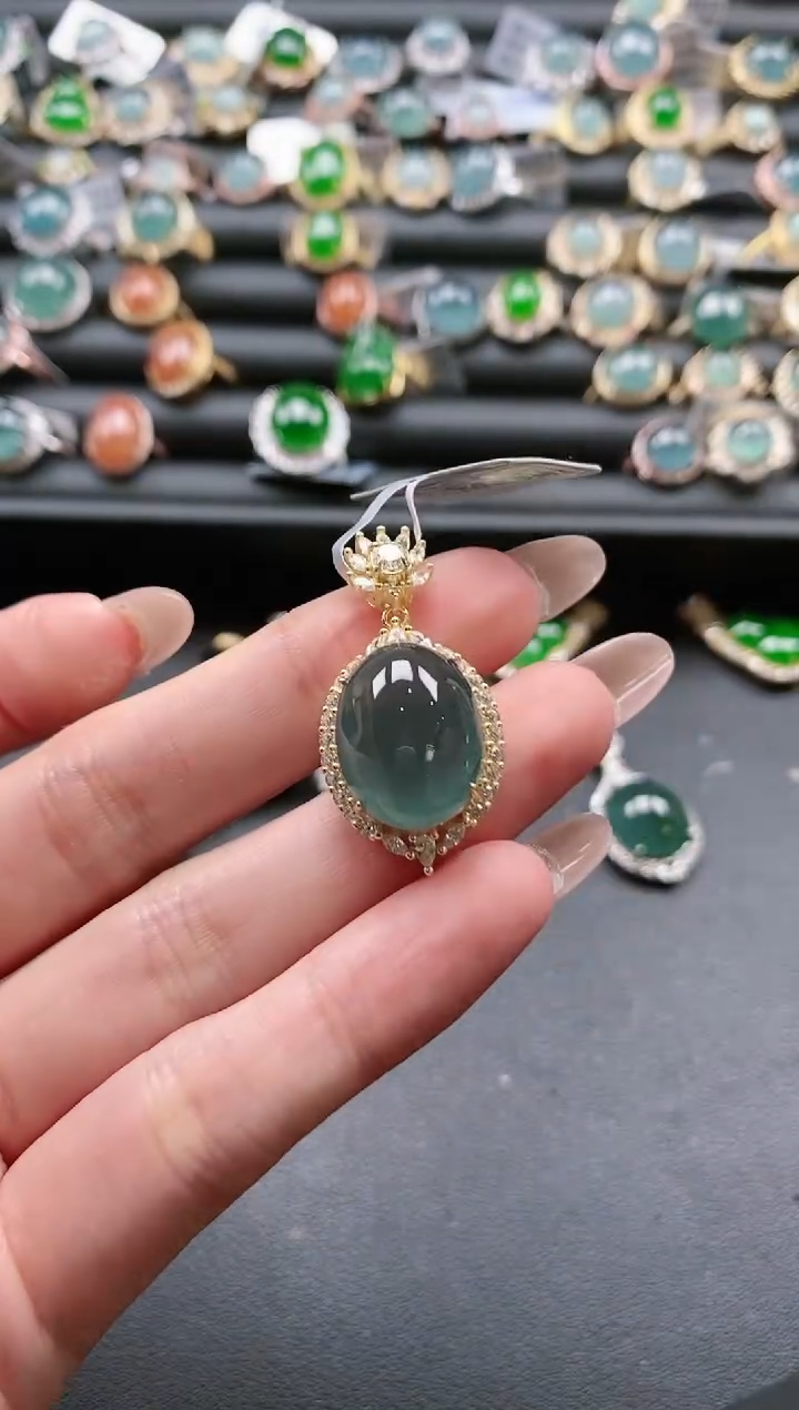 【闪购商品】翡翠戒指银S925镶嵌51511